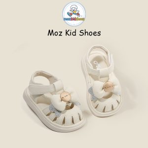 White Floral Children Sandals